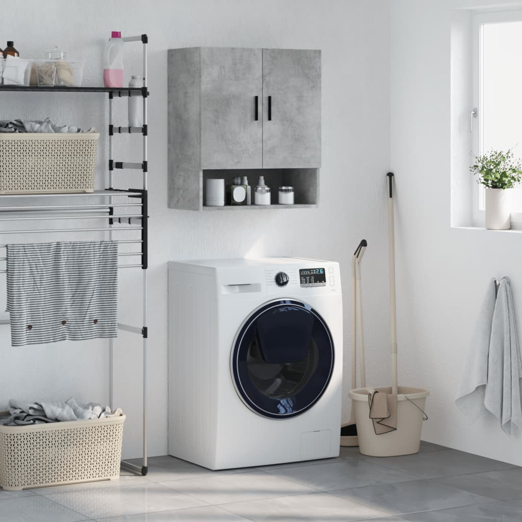 vidaXL Wall Cabinet Concrete Grey 60x31x70 cm Engineered Wood