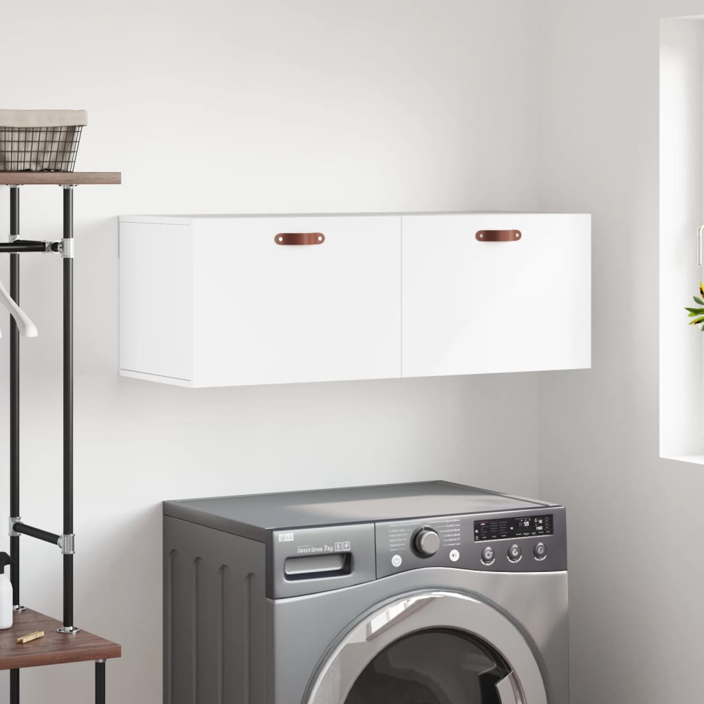 vidaXL Wall Cabinet White 100x36.5x35 cm Engineered Wood