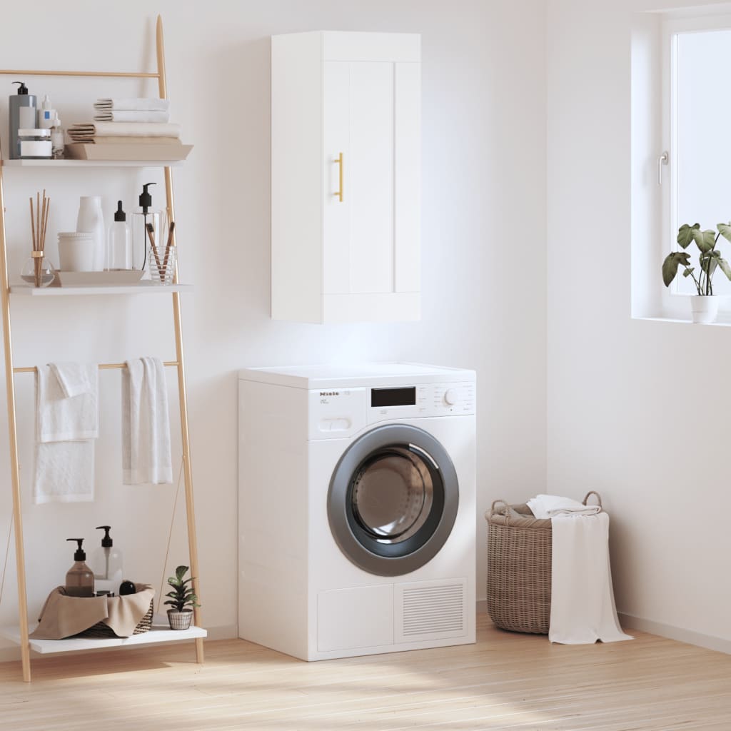 vidaXL Wall Mounted Cabinet White 34.5x34x90 cm Engineered Wood