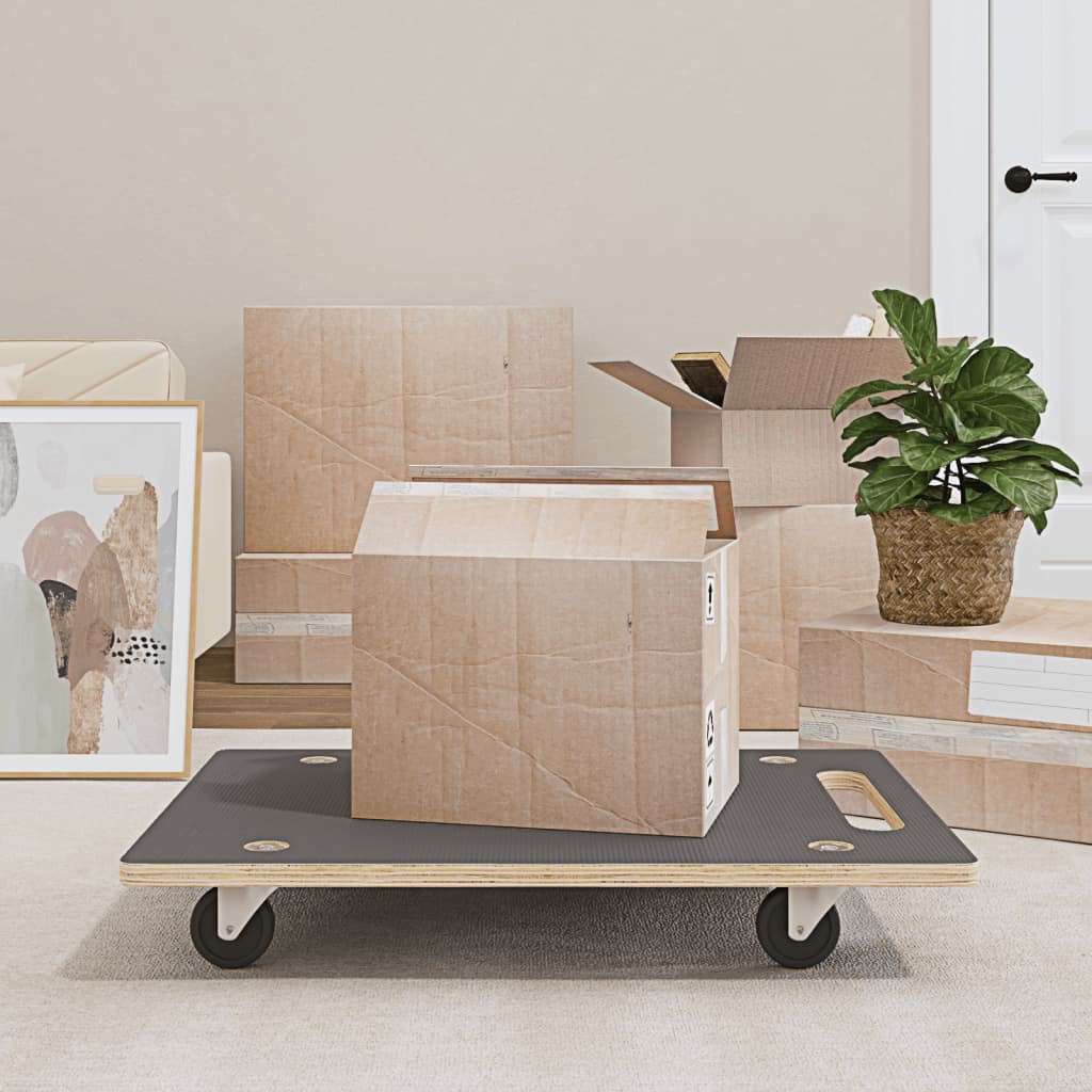 vidaXL Dolly Trolleys 2 pcs Rectangular 80x55x11.5 cm