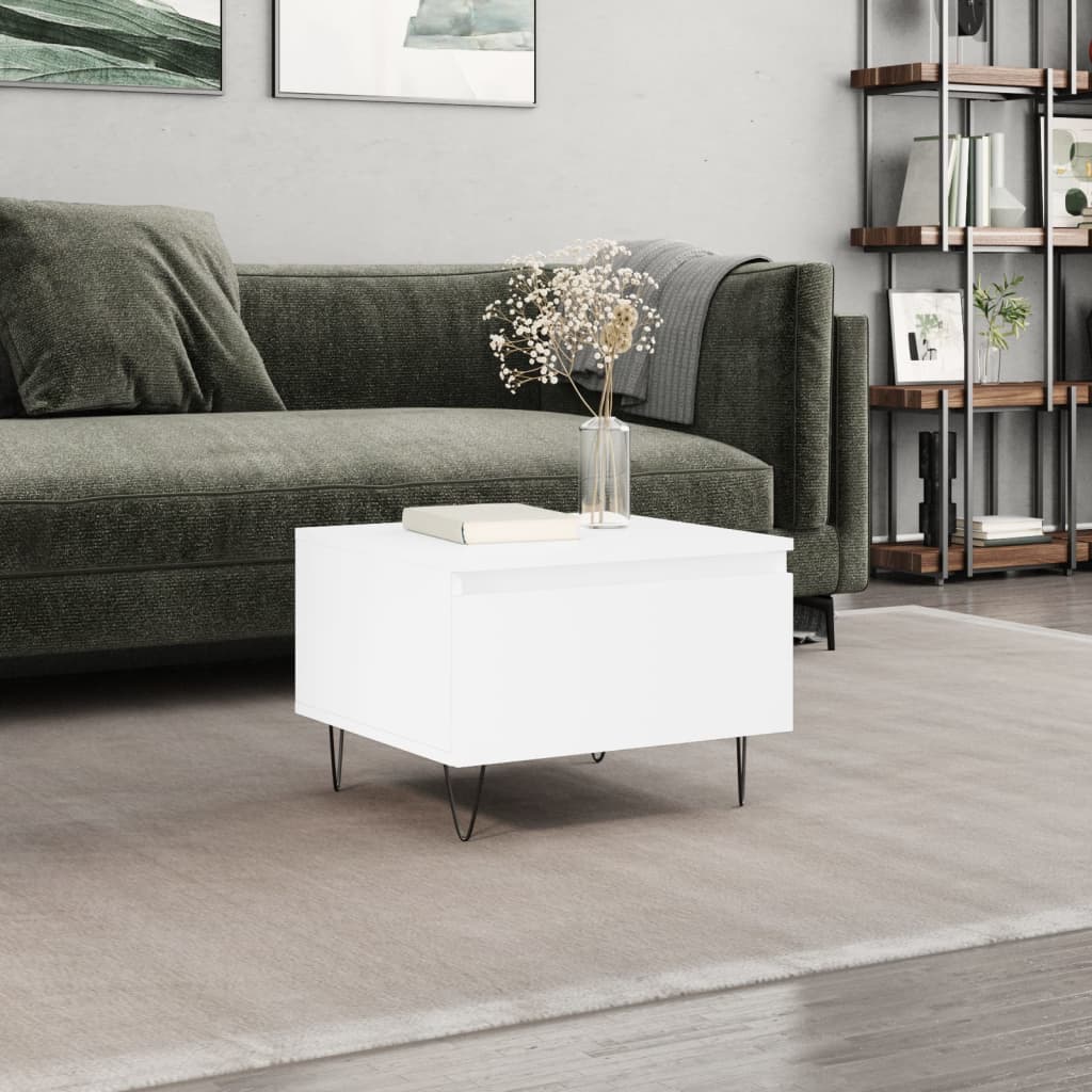 vidaXL Coffee Table White 50x46x35 cm Engineered Wood