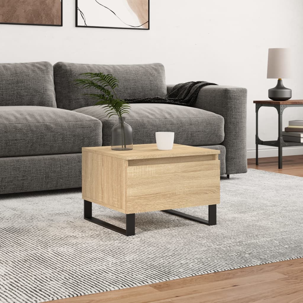 vidaXL Coffee Table Sonoma Oak 50x46x35 cm Engineered Wood