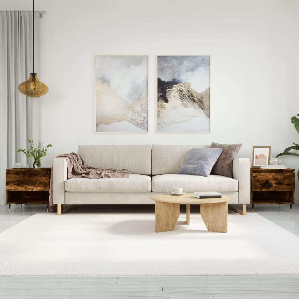 vidaXL Coffee Tables 2 pcs Smoked Oak 50x46x50 cm Engineered Wood