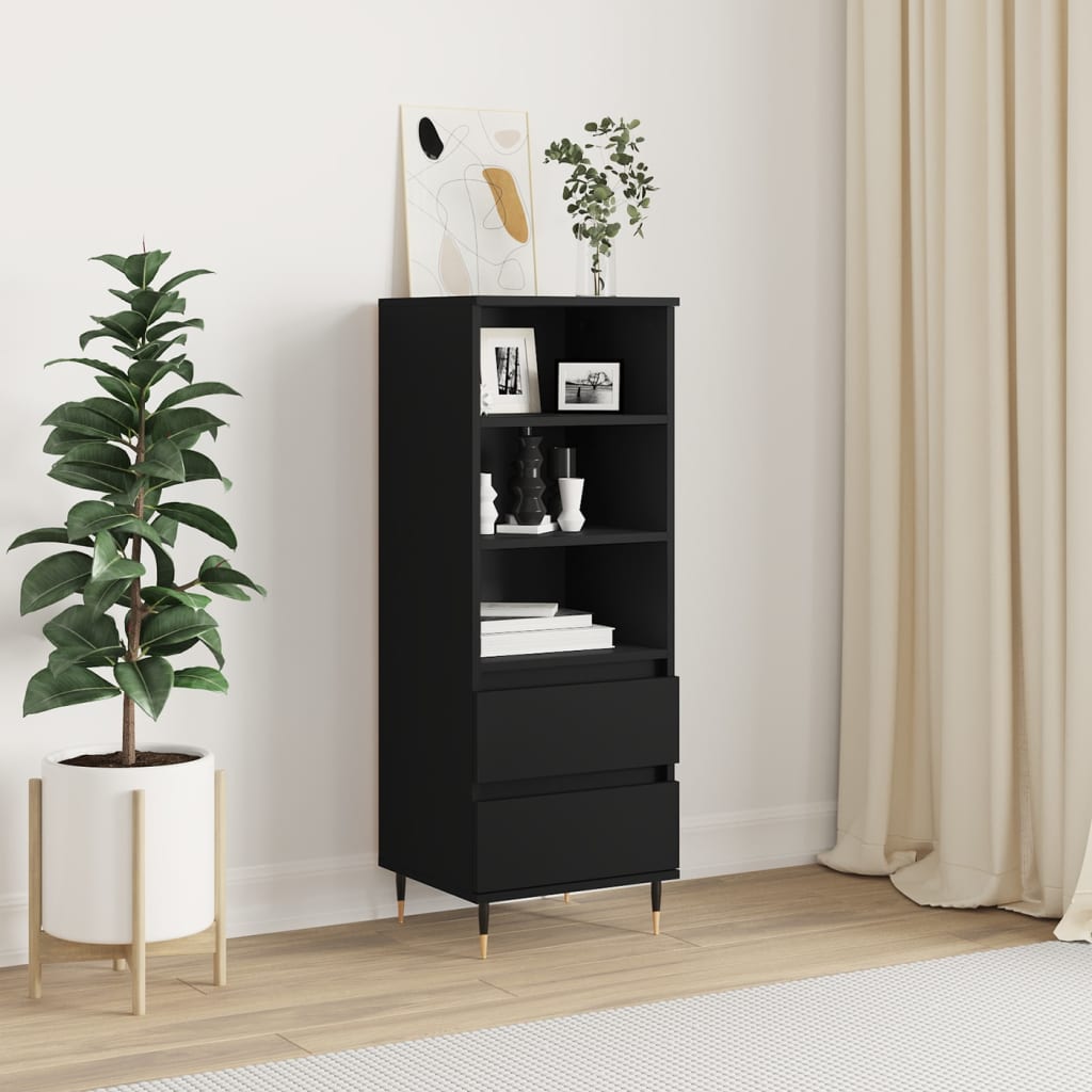 vidaXL Highboard Black 40x36x110 cm Engineered Wood