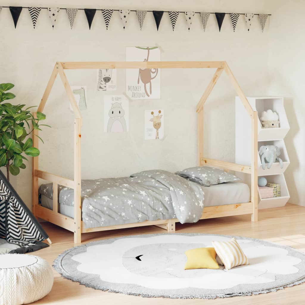vidaXL Kids Bed Frame 80x160 cm Solid Wood Pine