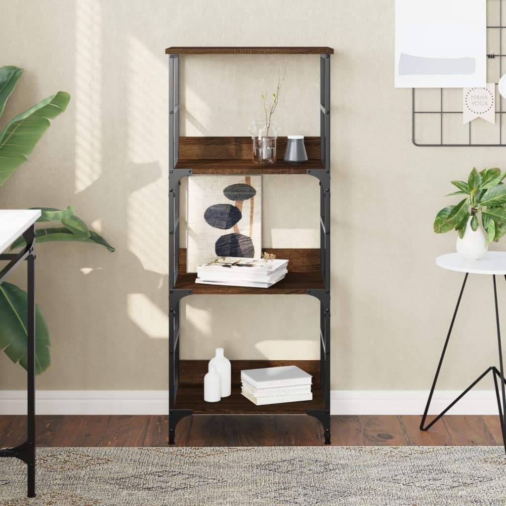 vidaXL Bookshelf Brown Oak 50x33x117.5 cm Engineered Wood