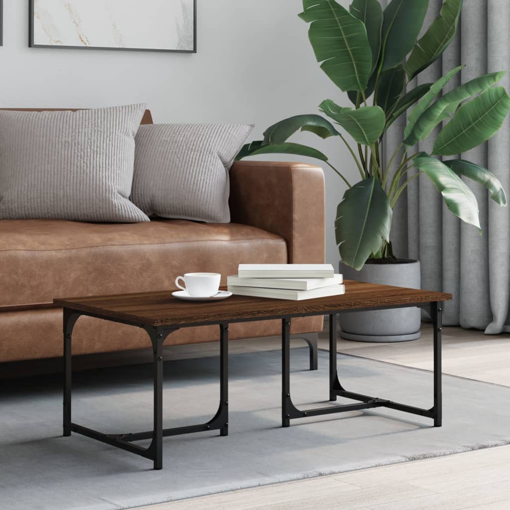 vidaXL Coffee Table Brown Oak 90x50x35 cm Engineered Wood