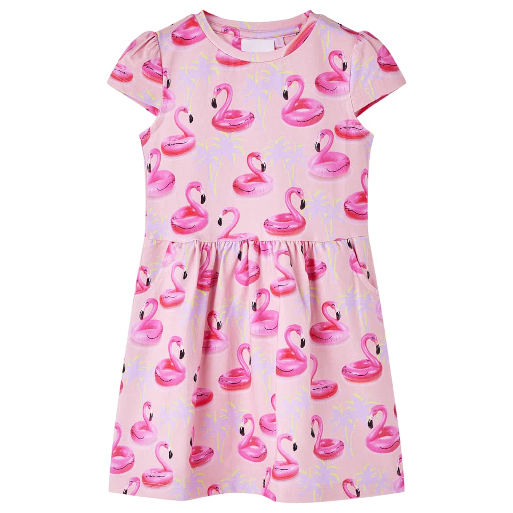 Kids' Dress Flamingo Swim Ring Print Light Pink 116