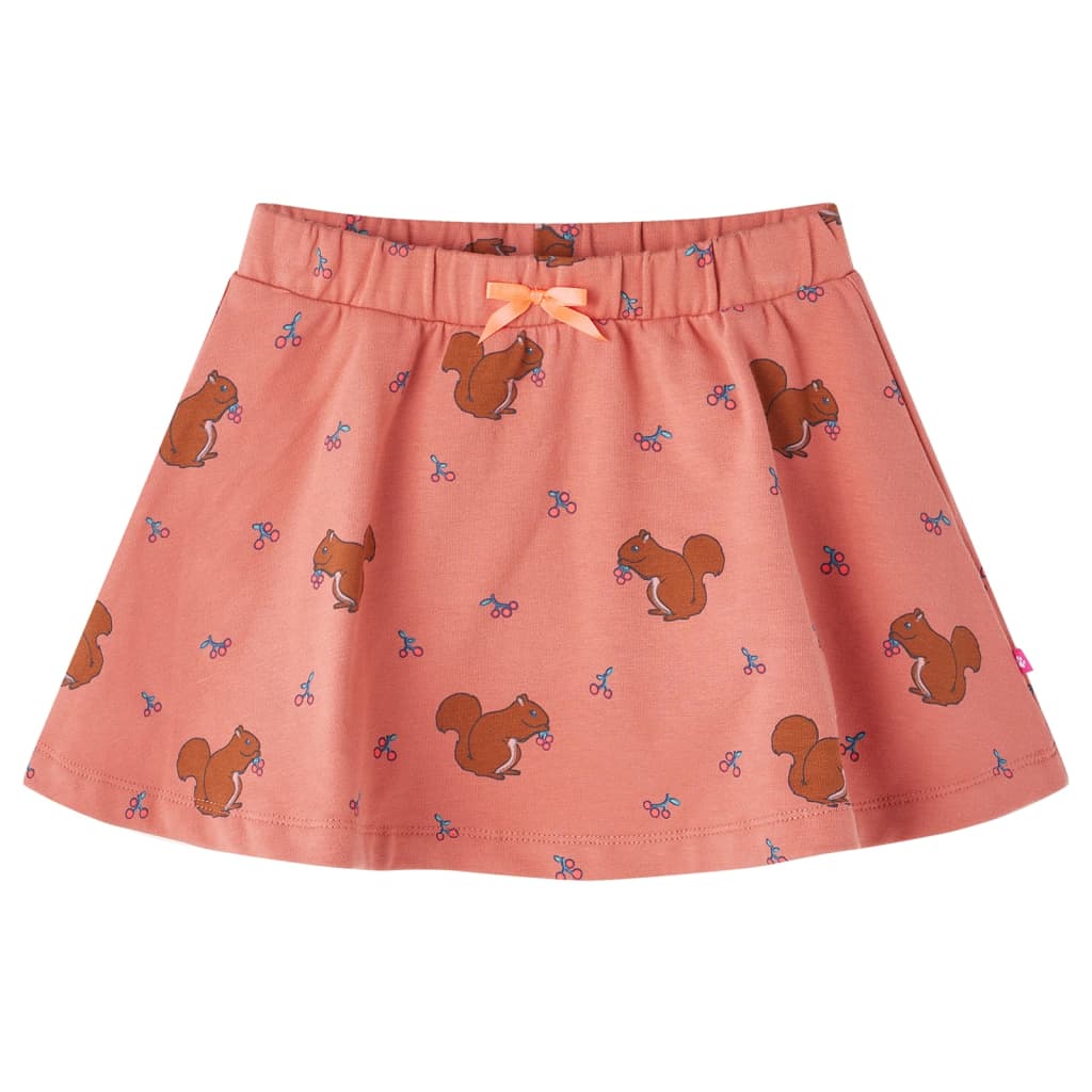 Kids' Skirt Squirrels Print Old Rose 116