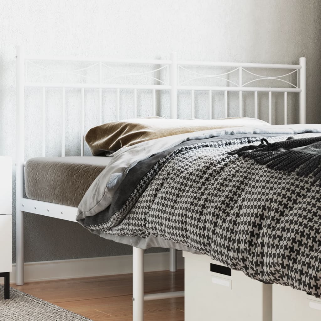 vidaXL Metal Headboard White 160 cm