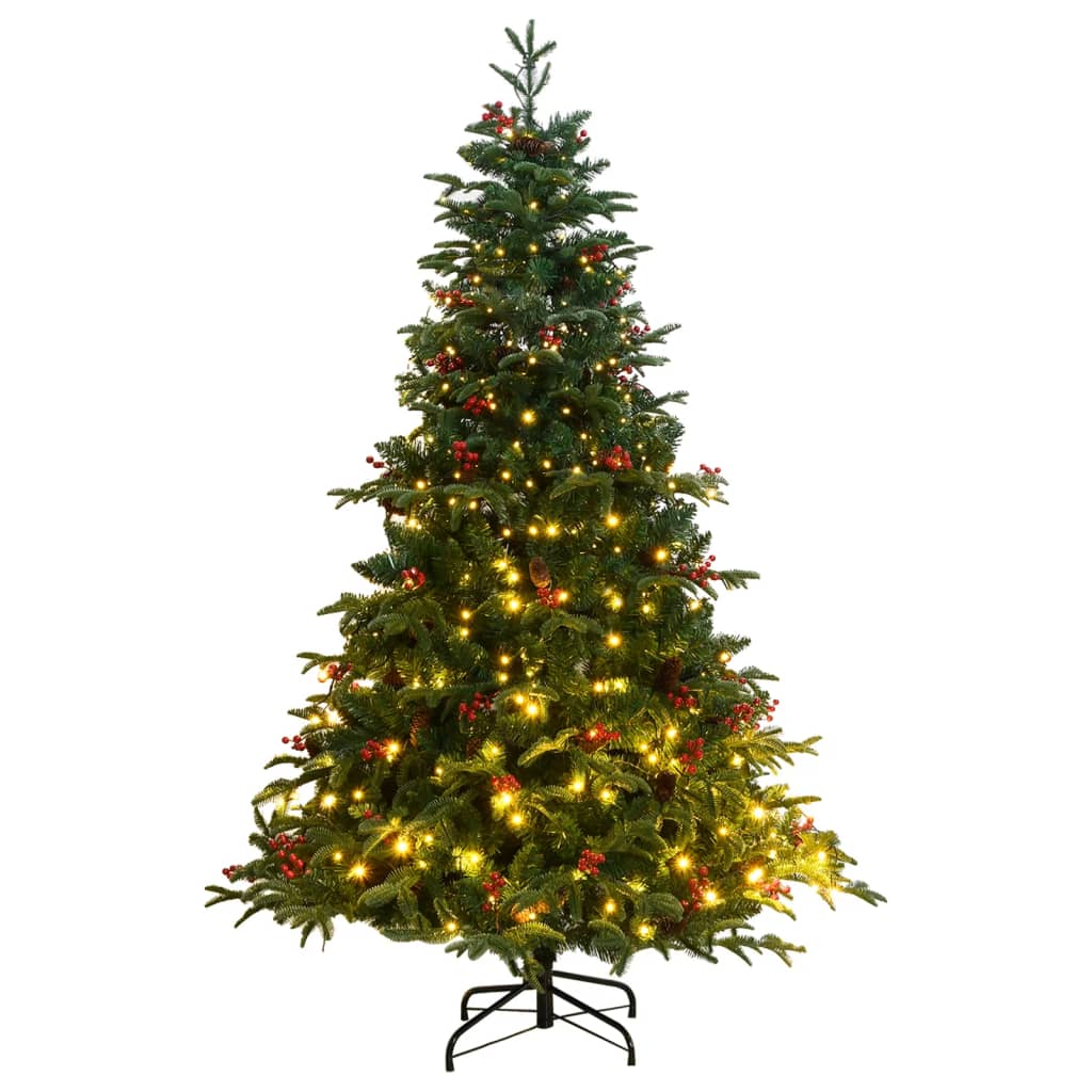 vidaXL Artificial Hinged Christmas Tree 300 LEDs 240 cm