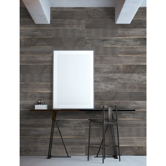 Grosfillex Wallcovering Tile Accent 9 pcs 15.4x120 cm Sequoia
