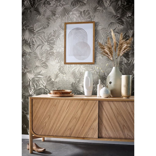 Noordwand Wallpaper Botanica Large Leaves Metallic