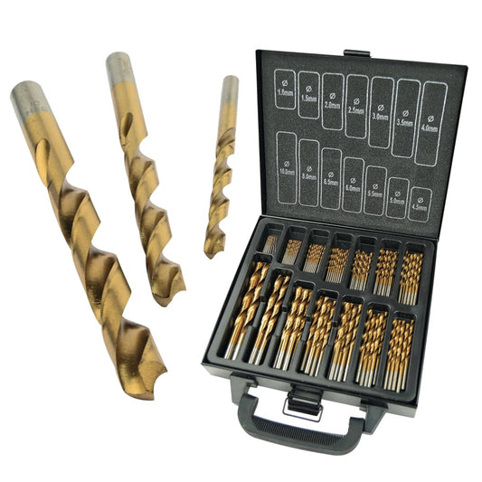 BrÌ_der Mannesmann 99 Piece HSS Drill Set Titanium