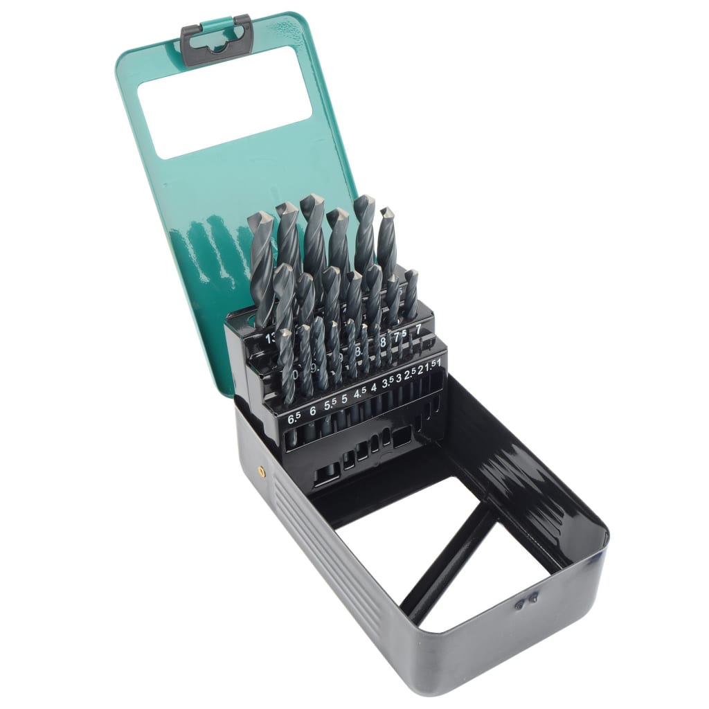 BrÌ_der Mannesmann 25 Piece HSS-G Metal Twist Drill Set