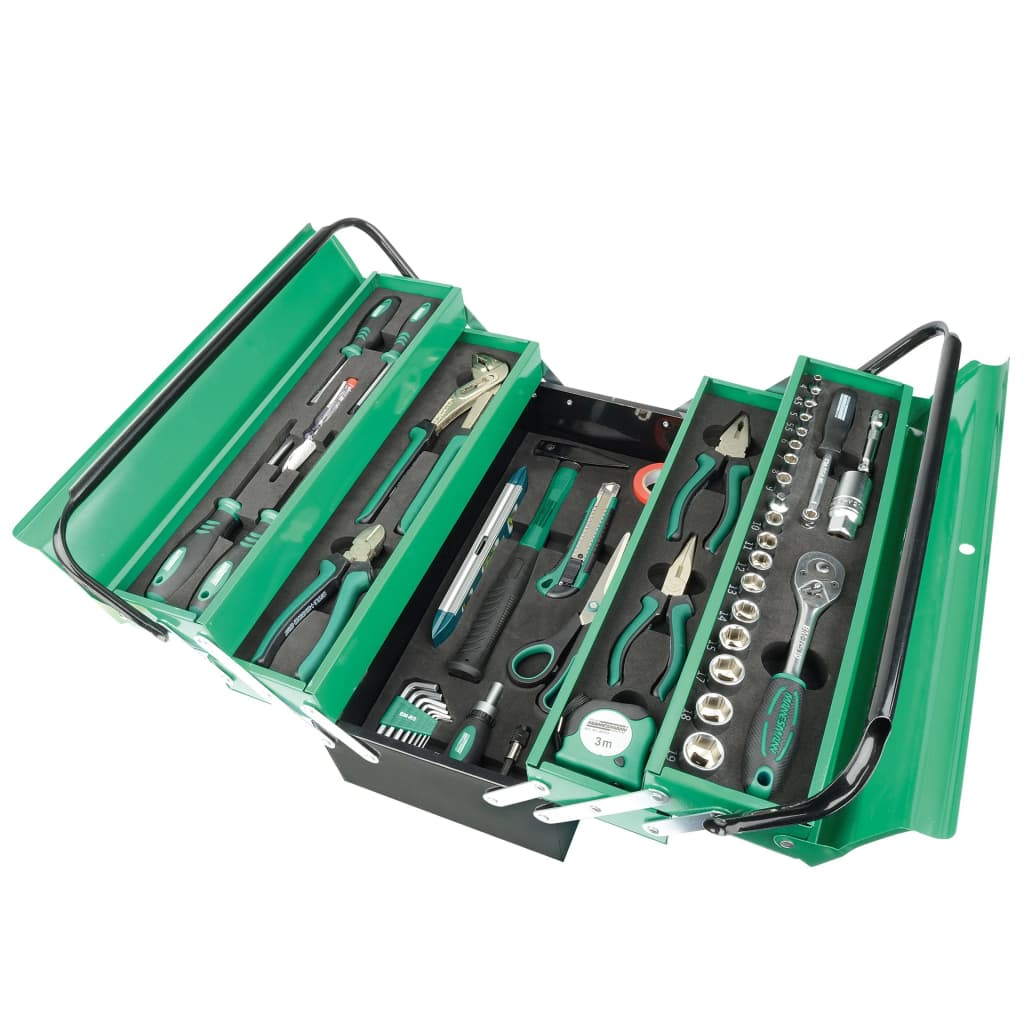 BrÌ_der Mannesmann 88 Piece Tool Box Metal Filled