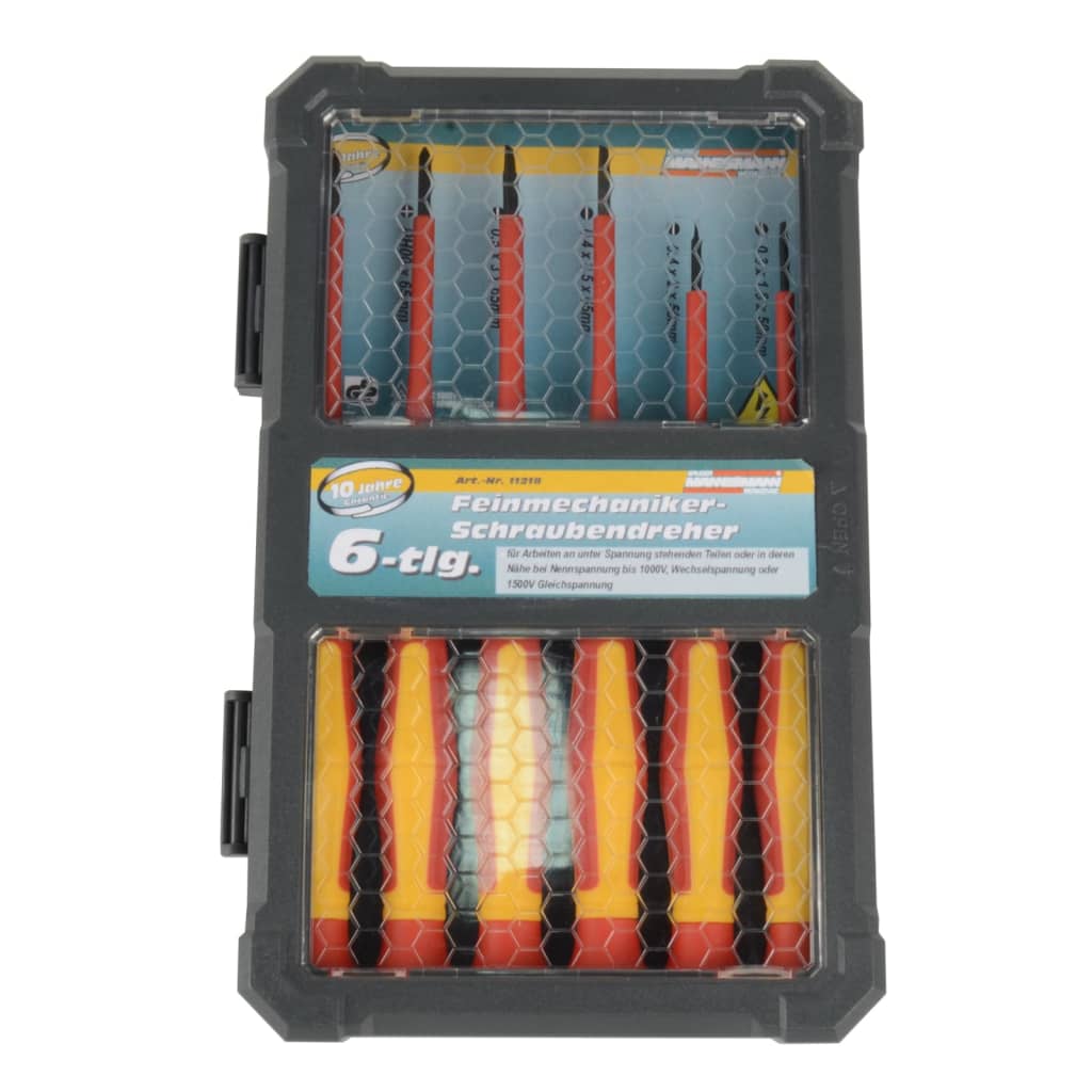 BrÌ_der Mannesmann 6 Piece Precision VDE Screwdriver Set