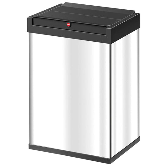 Hailo Waste Bin Big-Box Swing Size L 35 L Stainless Steel 0840-111