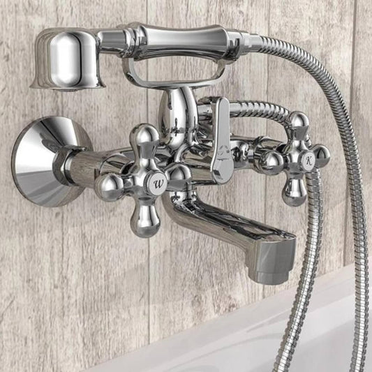 SCHÌÏTTE 2-Handle Bath Mixer with Hand Shower ELK Chrome