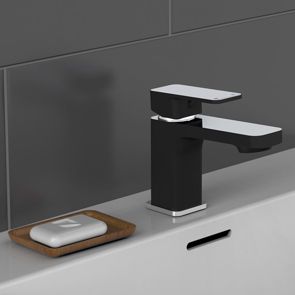 SCHÌÏTTE Basin Mixer MADASGASKAR Chrome and Matt Black