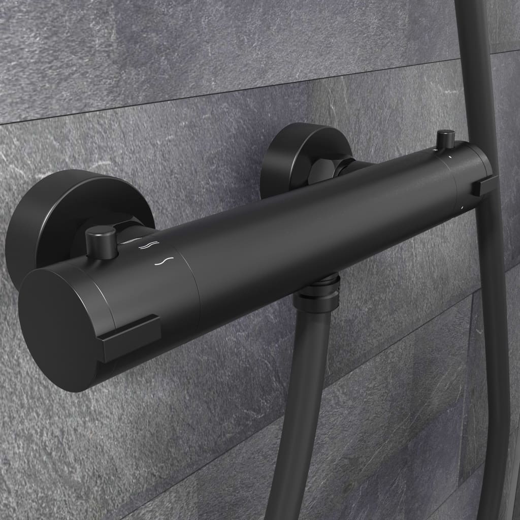 SCHÌÏTTE Thermostatic Shower Mixer  LONDON Black