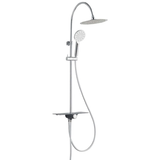 SCHÌÏTTE Overhead Shower Set with Tray AQUASTAR Chrome-Anthracite
