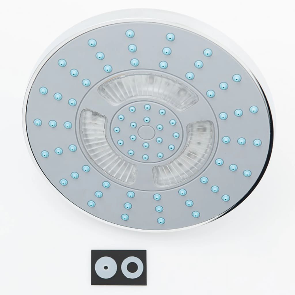 SCHÌÏTTE Overhead Shower with LED Light GALAXIS Chrome
