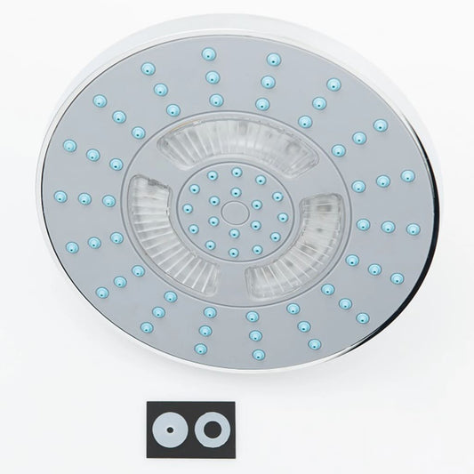 SCHÌÏTTE Overhead Shower with LED Light GALAXIS Chrome