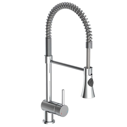SCHÌÏTTE Sink Mixer with Spiral Spring CORNWALL Low Pressure Chrome