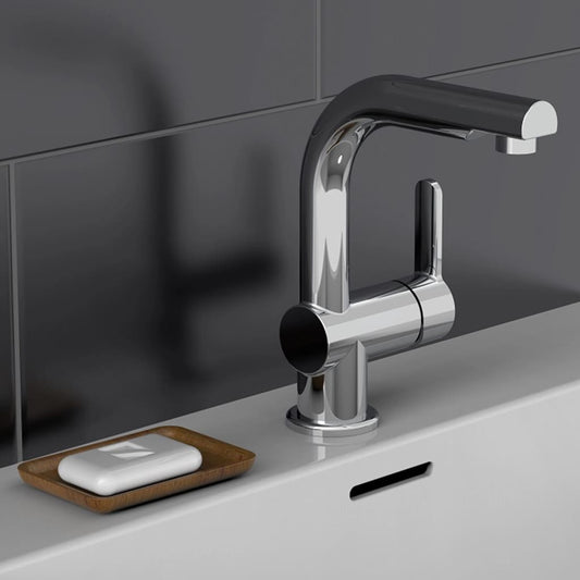 SCHÌÏTTE Basin Mixer with Pull-Out Spray LONDON Chrome