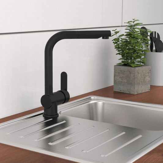 SCHÌÏTTE Kitchen Mixer Tap with Pull-out Spout LONDON Matte Black