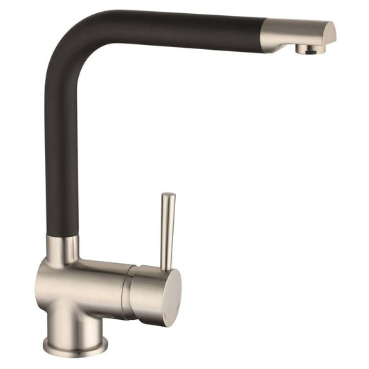 SCHÌÏTTE Sink Mixer "RIO" Stainless Steel and Black Mat