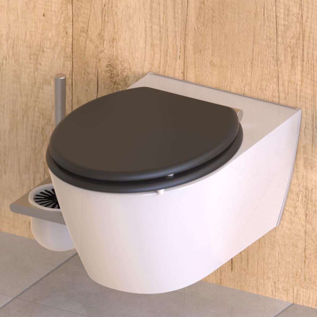 SCHÌÏTTE Toilet Seat with Soft-Close SPIRIT ATHRAZIT Anthracite Matte