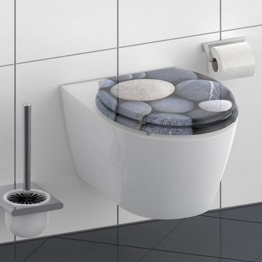 SCHÌÏTTE Toilet Seat with Soft-Close GREY STONE