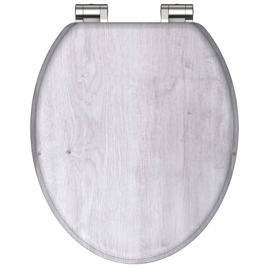 SCHÌÏTTE Toilet Seat with Soft-Close LIGHT WOOD MDF