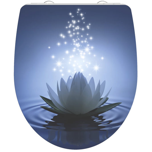 SCHÌÏTTE Duroplast High Gloss Toilet Seat with Soft-Close WATER LILY