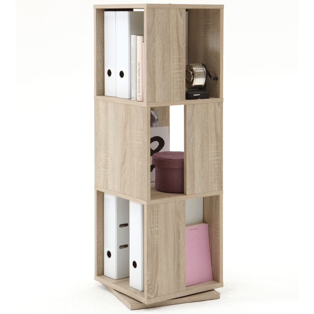FMD Rotating Filing Cabinet Open 34x34x108 cm Oak