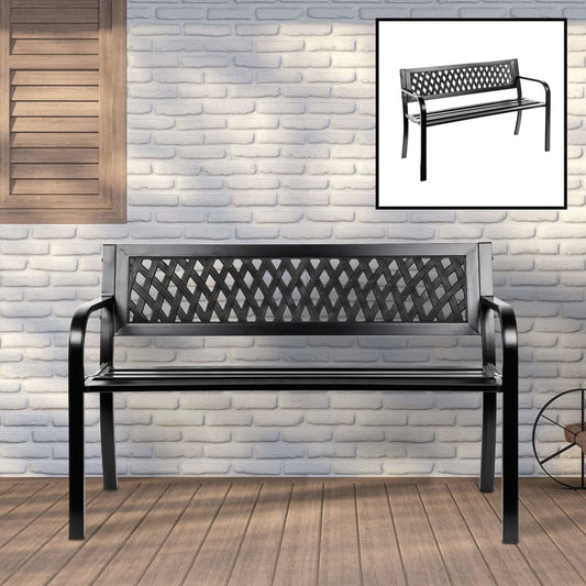 HI Garden Bench Steel Black