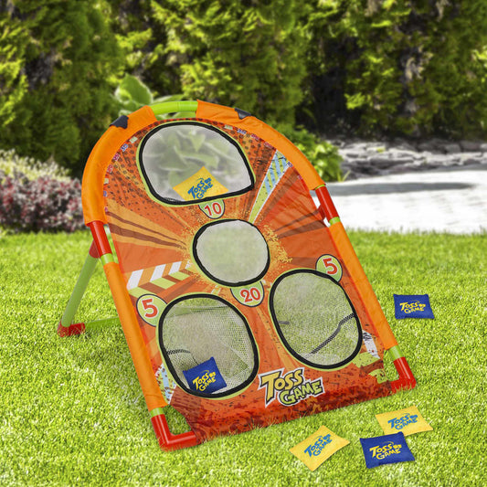 HI 7 Piece Sandbag Toss Game Set for 2 Players Orange