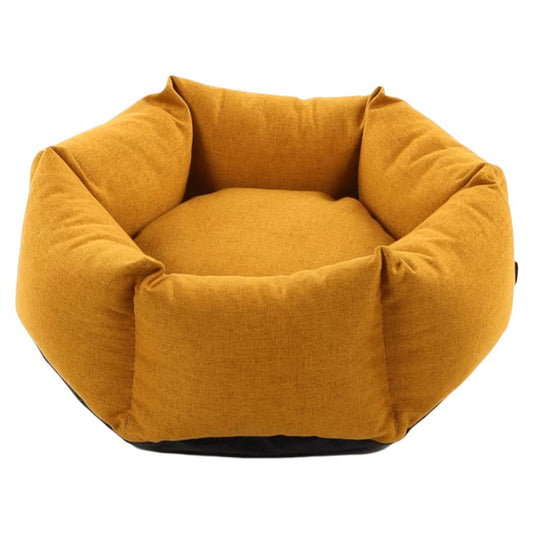 FLAMINGO Dog Bed with Zipper Ziva Hexagonal 50x18 cm Ochre