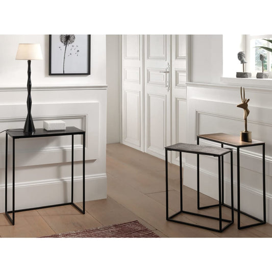 Rousseau 3 Piece Side Table Set Triplex Metal Multicolour