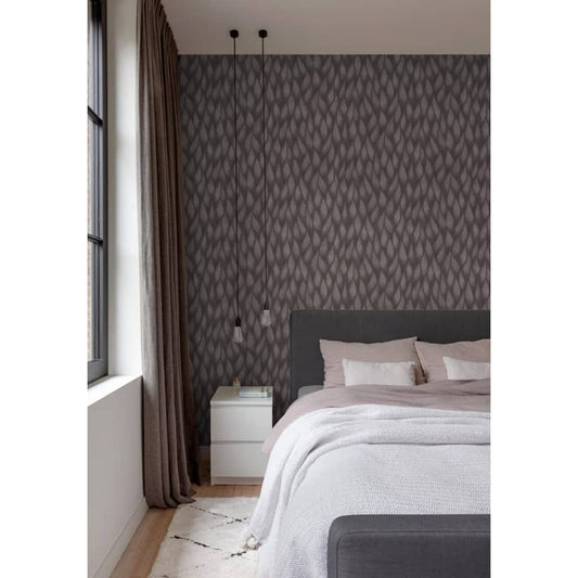 Noordwand Topchic Wallpaper Flames and Drops Metallic Grey