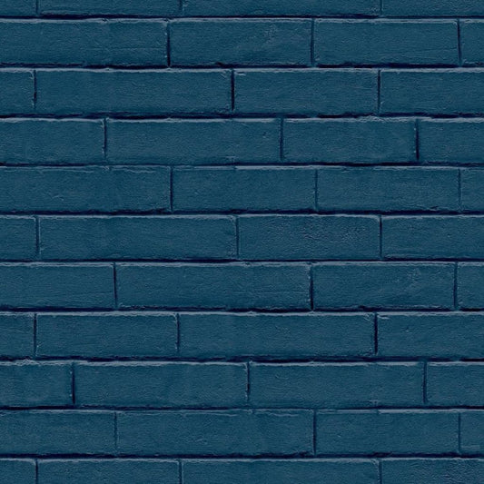 Noordwand Good Vibes Wallpaper Brick Wall Blue