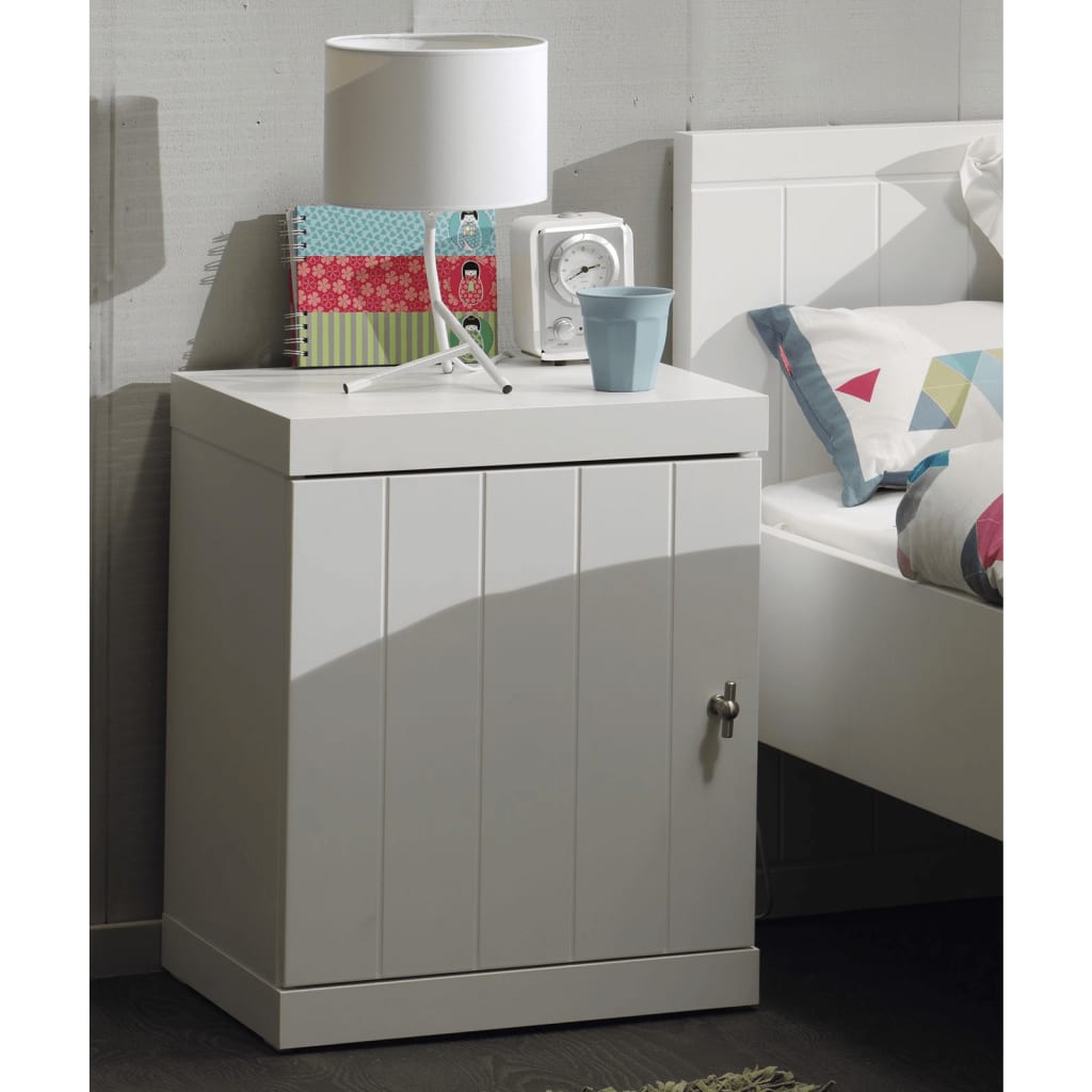 Vipack Nightstand Robin with Door Wood White