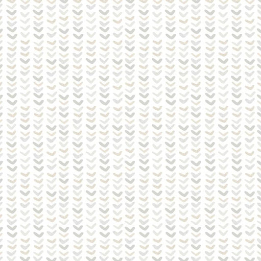 Noordwand Wallpaper Mondo baby Small Harts White and Grey