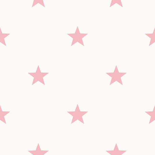 Noordwand Wallpaper Friends & Coffee Little Stars Pink and White