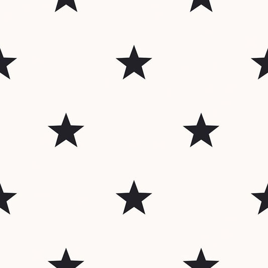 Noordwand Wallpaper Friends & Coffee Little Stars Black and White