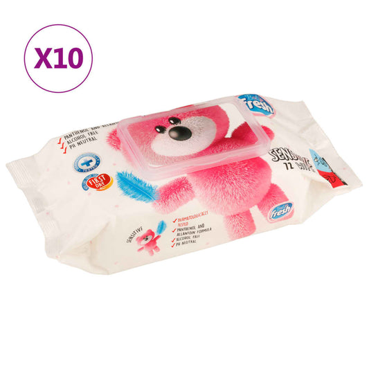 vidaXL Baby Wipes 10 Packs 720 Wipes