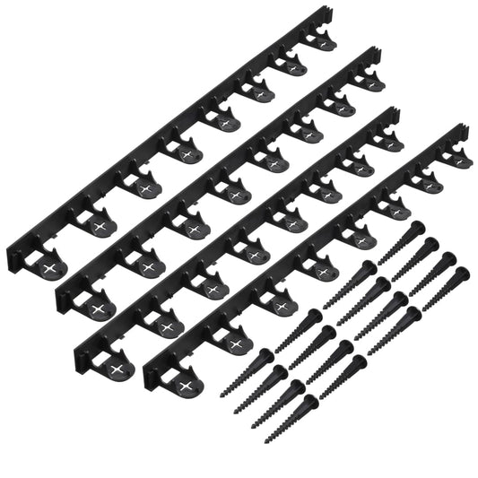 Nature Garden Border Edging and Anchor Pegs Black
