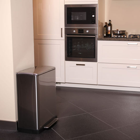 EKO Step Bin E-Cube 50 L Silver